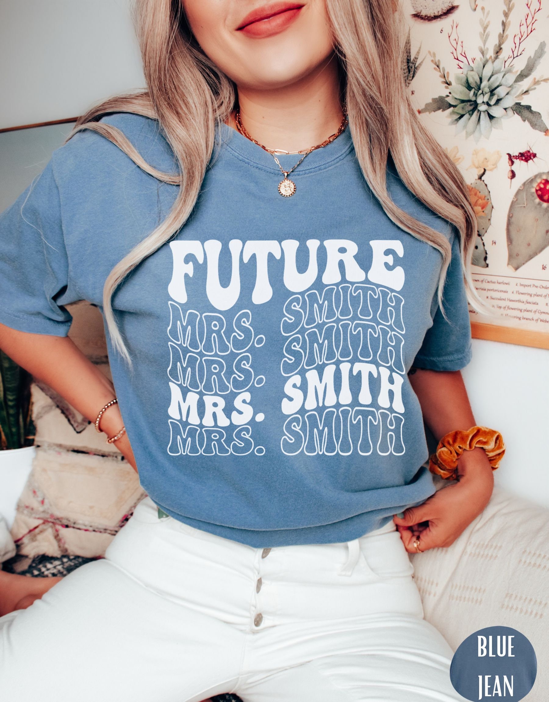 Custom Future Mrs Shirt - Personalized Bride & Engagement Gifts Bachelorette Party Shirts image 7