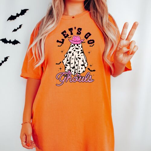 Let's Go Ghouls Shirt - Vintage Halloween Tee for Women image 0