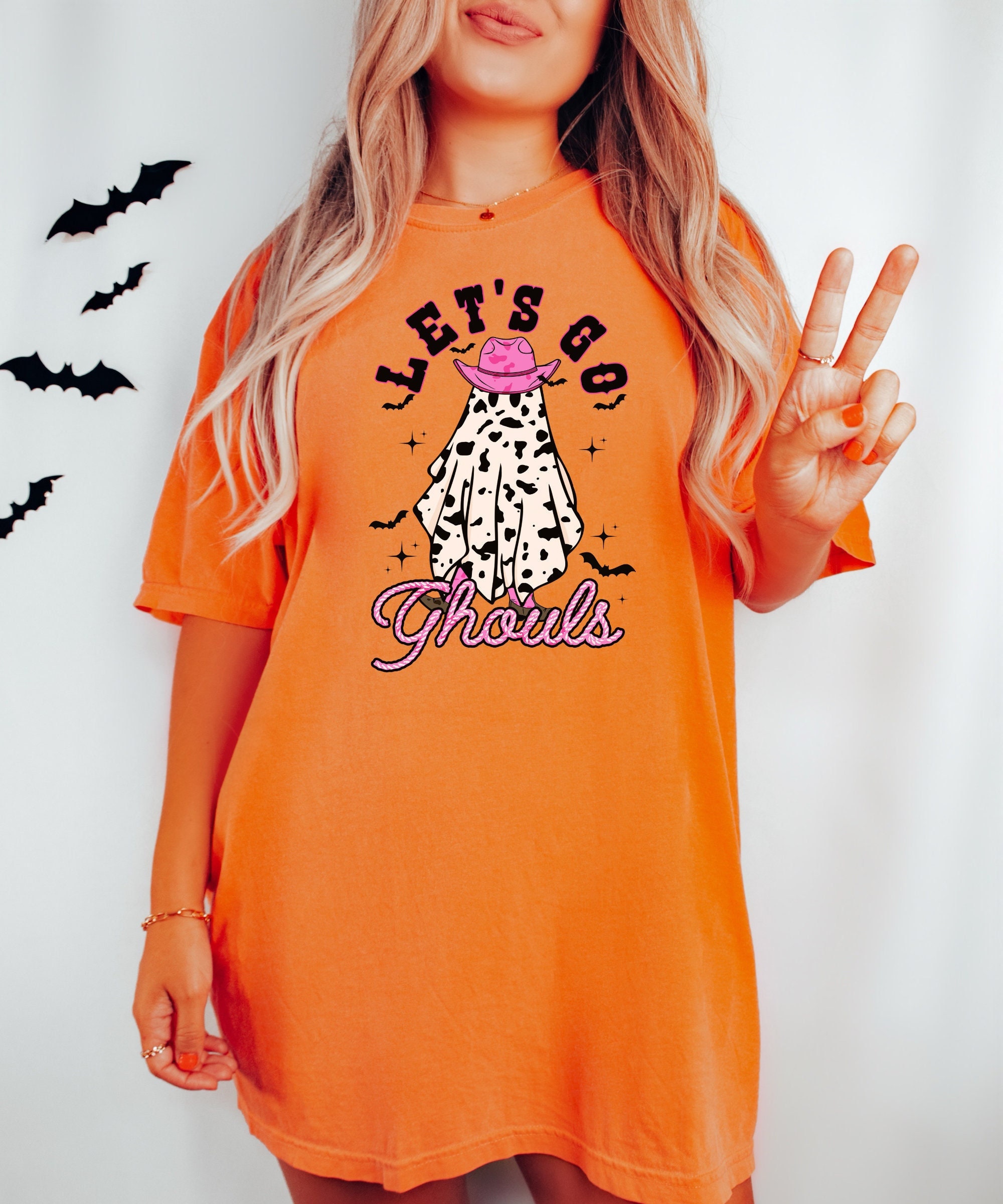 Let's Go Ghouls Shirt - Vintage Halloween Tee for Women image 0