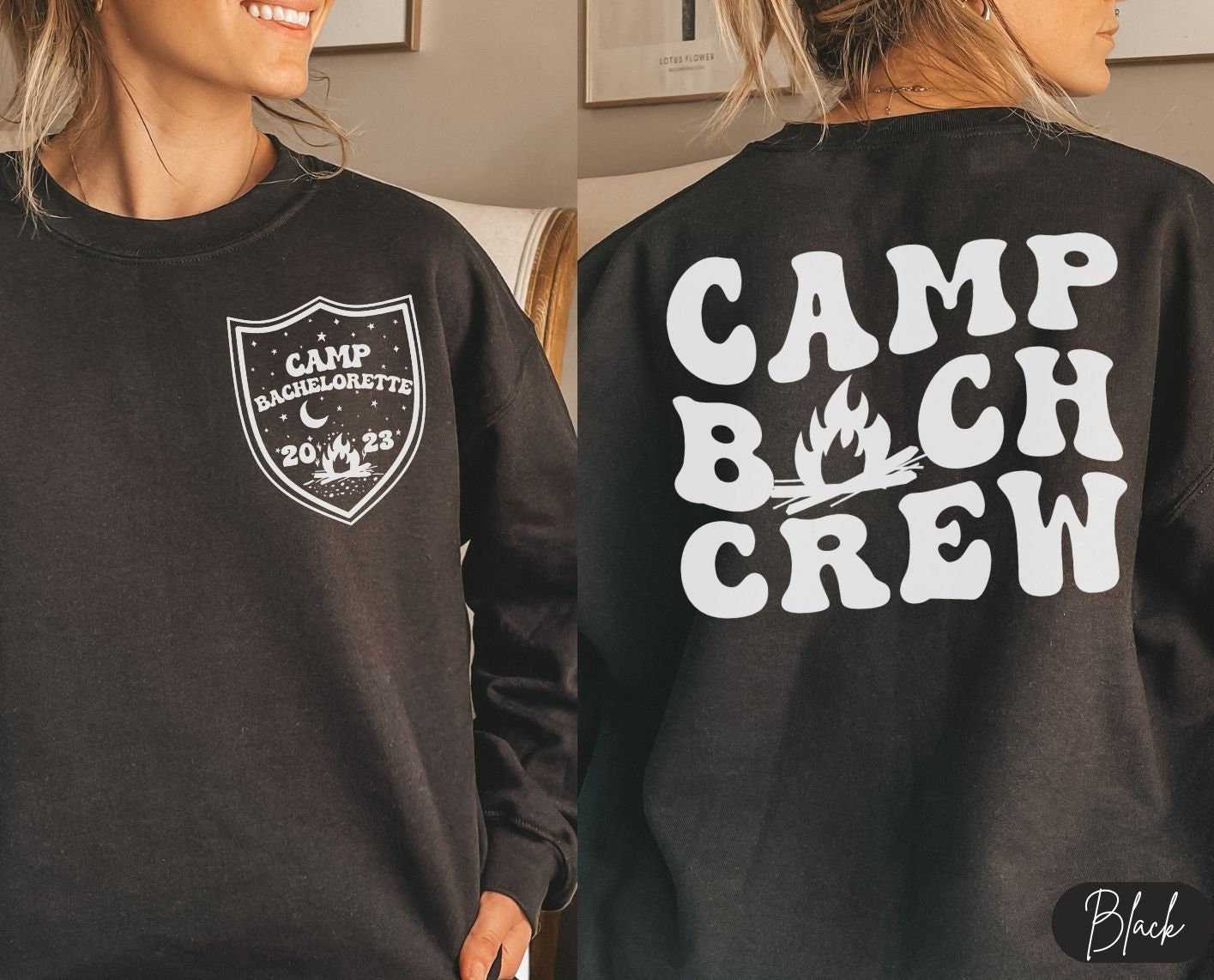 Custom Camp Bachelorette & Mountain Wedding Shirts image 4