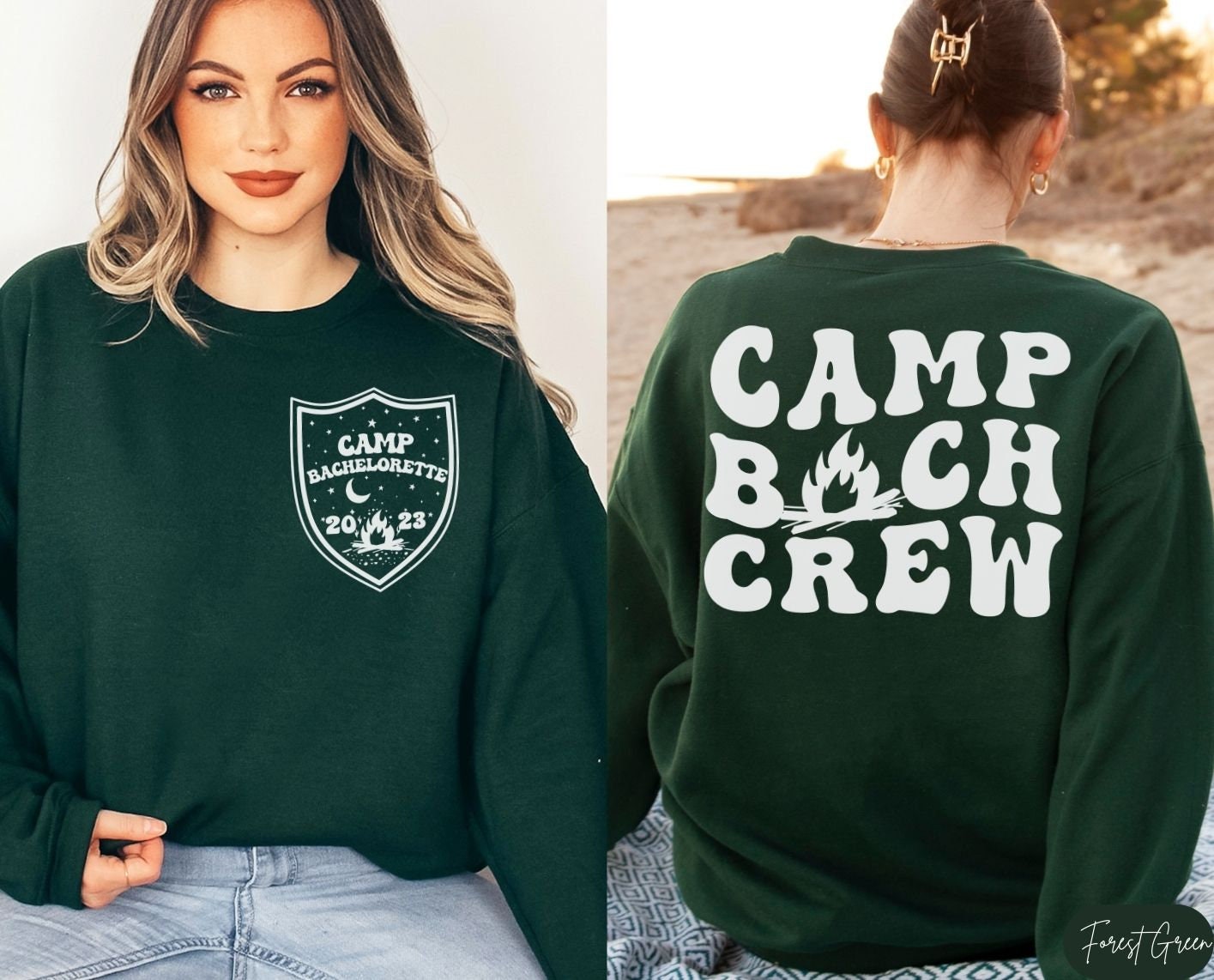 Custom Camp Bachelorette & Mountain Wedding Shirts image 1