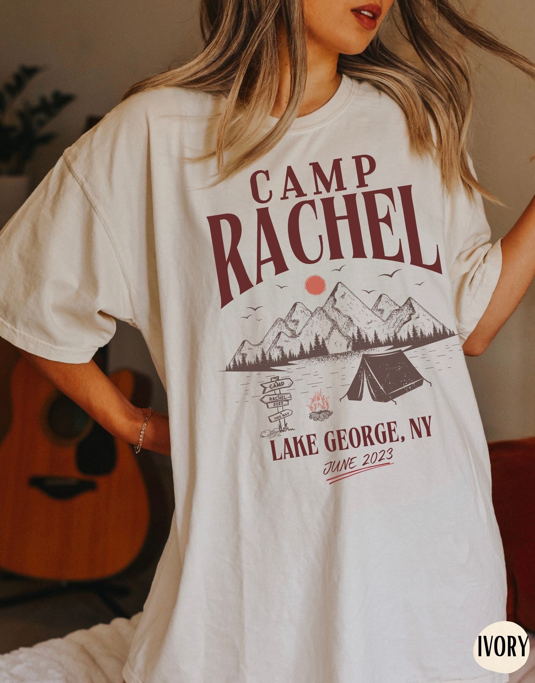 Custom Vintage Camp Bachelorette & Mountain Bride Tees image 0