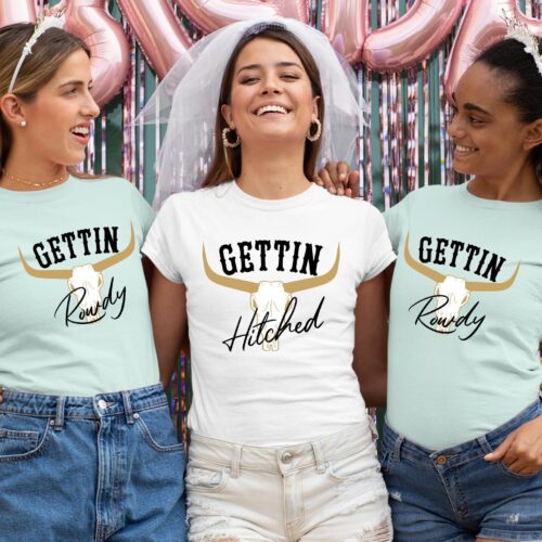 Country Bachelorette & Wedding Shirts: Get Hitched & Team Bride image 0