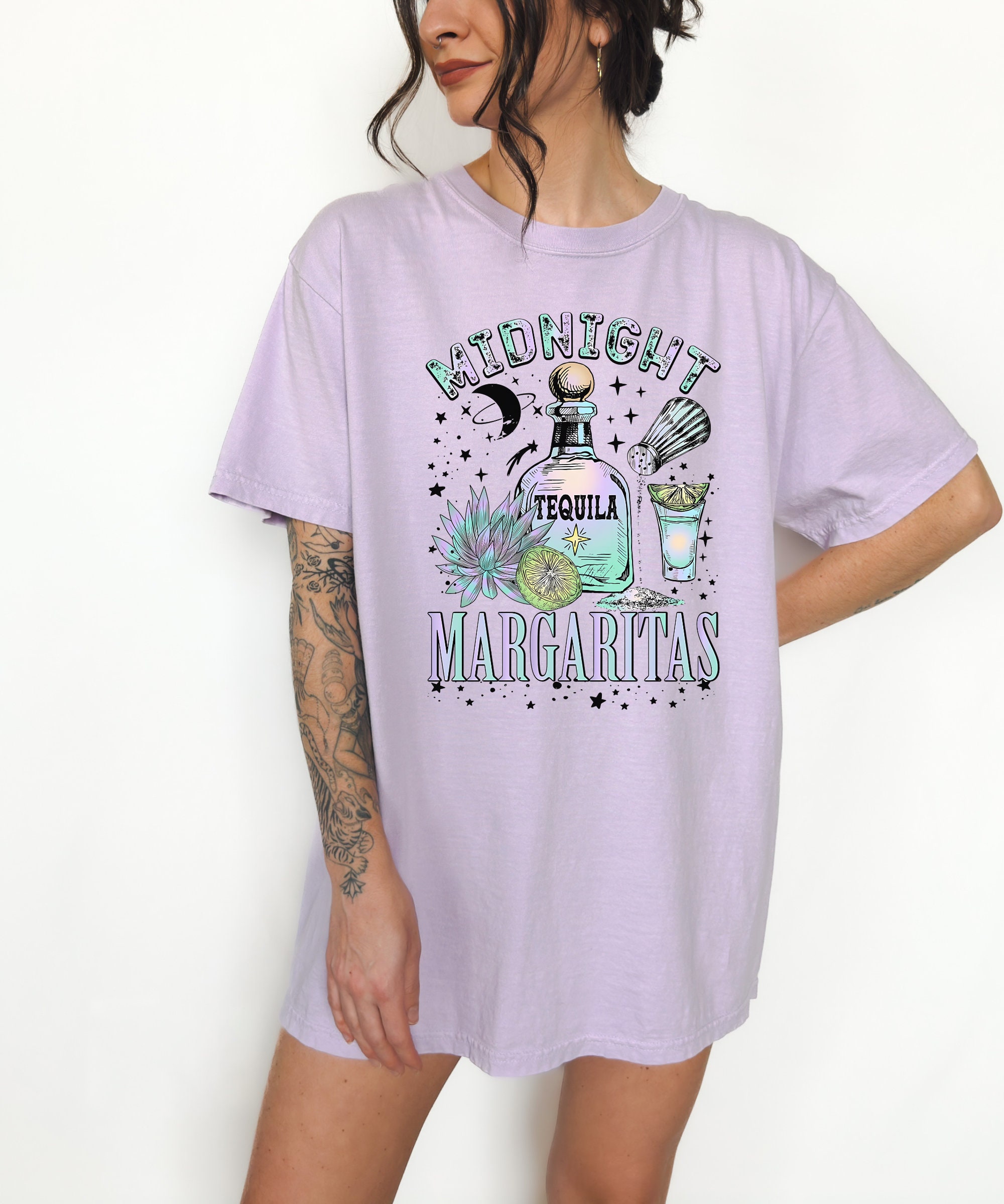 Midnight Margaritas Shirt - Witchy Halloween Tequila Vibes image 4