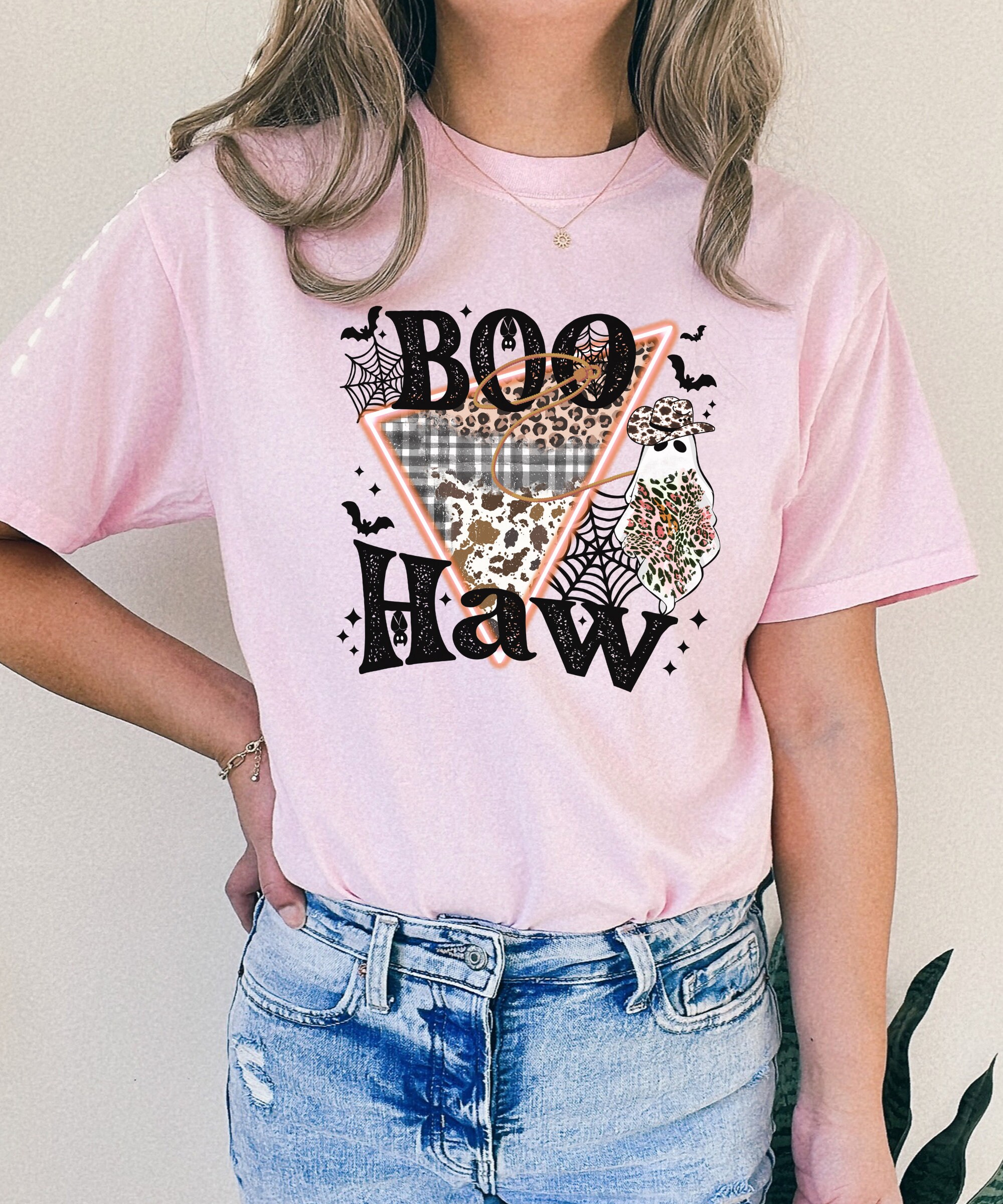 Boo Haw Vintage Tee - Retro Halloween & Fall Shirt image 4