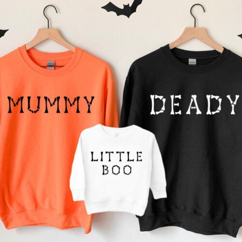 Halloween Couple Costume Sweatshirts: Matching Family Halloween Shirt image 0