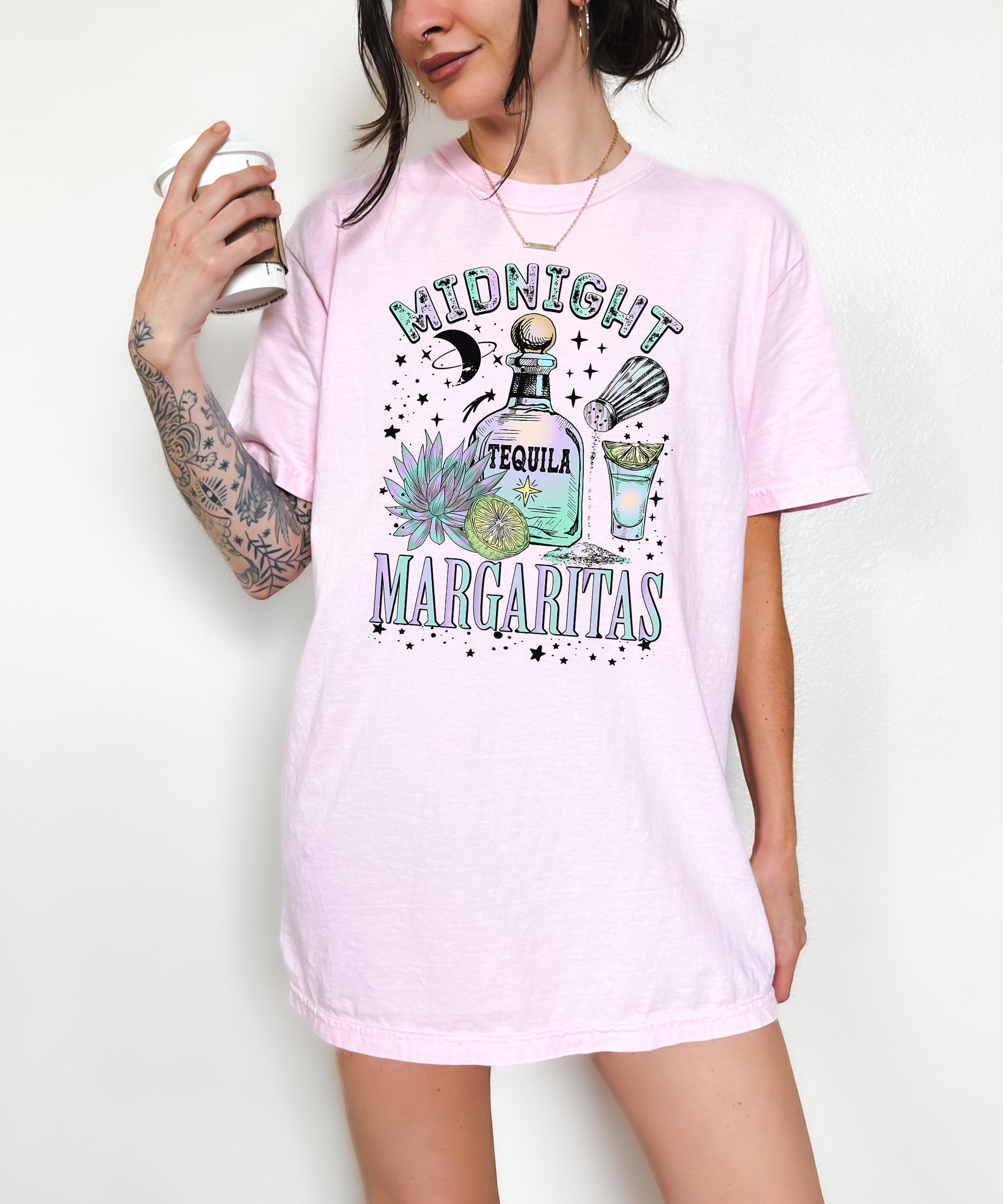 Midnight Margaritas Shirt - Witchy Halloween Tequila Vibes image 3