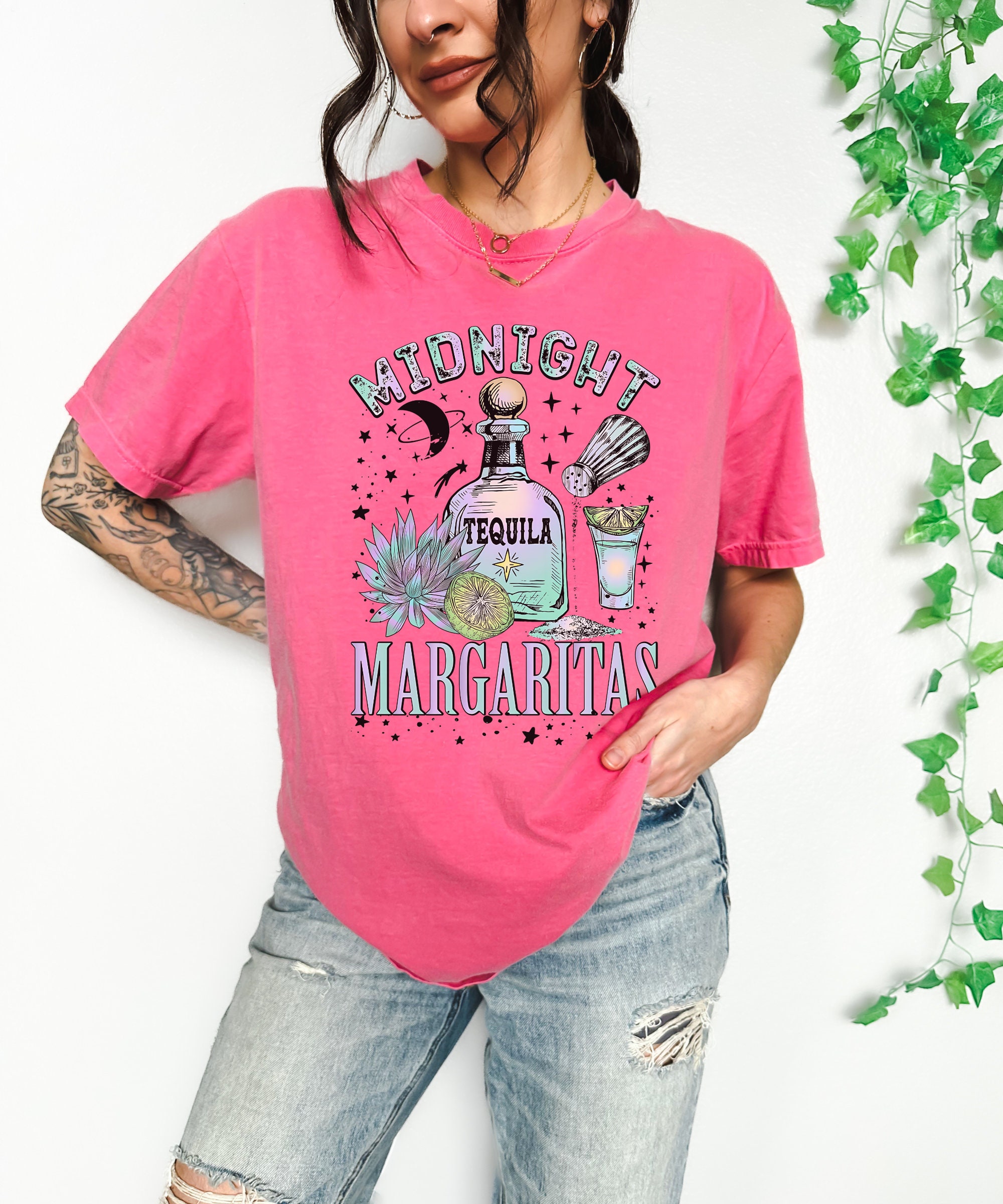 Midnight Margaritas Shirt - Witchy Halloween Tequila Vibes image 2