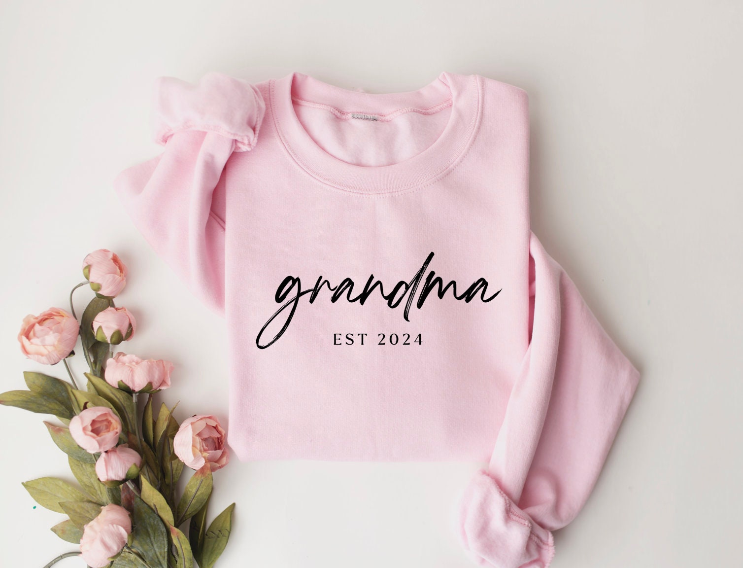 Personalized Grandma Est Sweatshirt Christmas Gift for Grandmother New Nana Shirt image 6