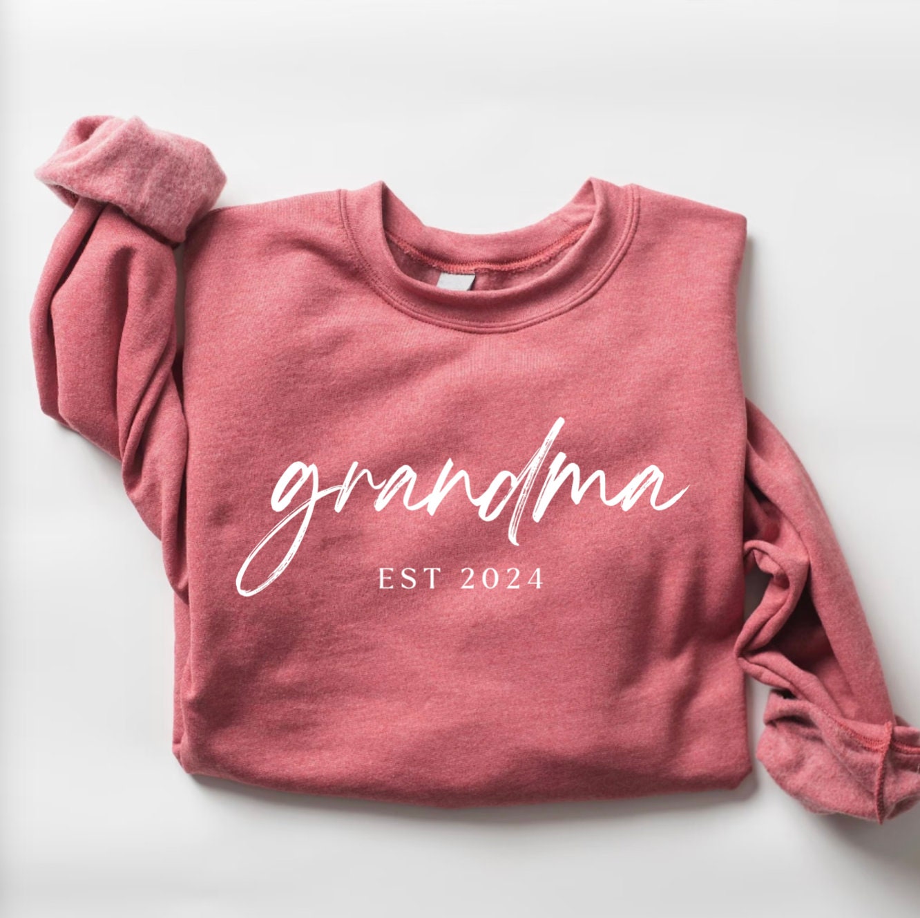 Personalized Grandma Est Sweatshirt Christmas Gift for Grandmother New Nana Shirt image 1