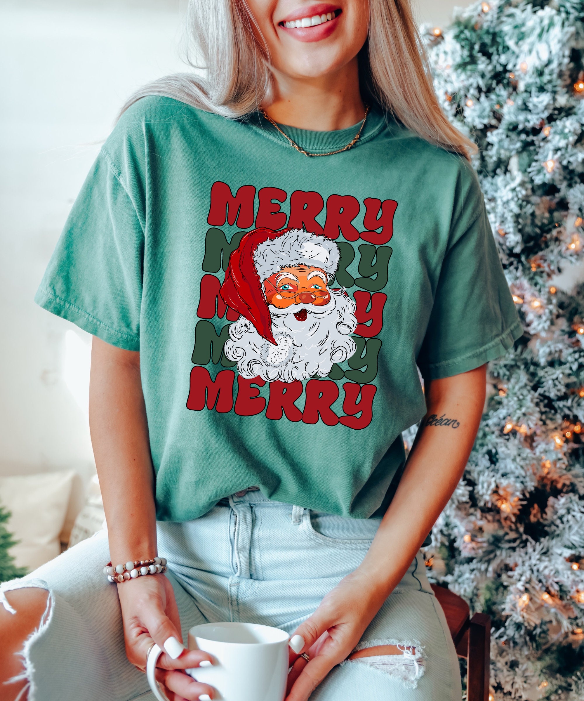 Santa Shirt - Festive Merry Christmas Sweatshirt Collection image 2