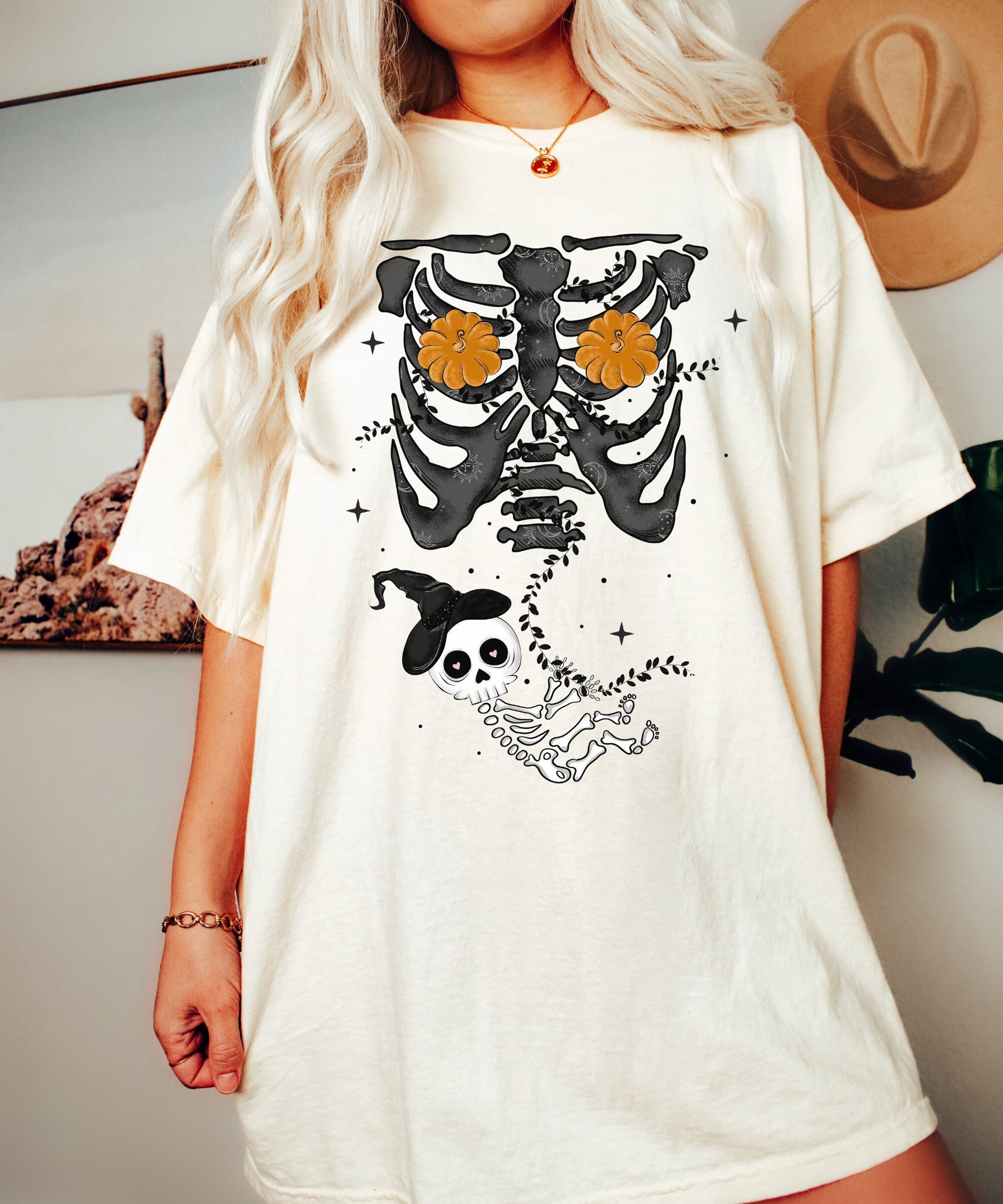 Skeleton Halloween Maternity Shirt Funny Pregnancy Announcement image 0
