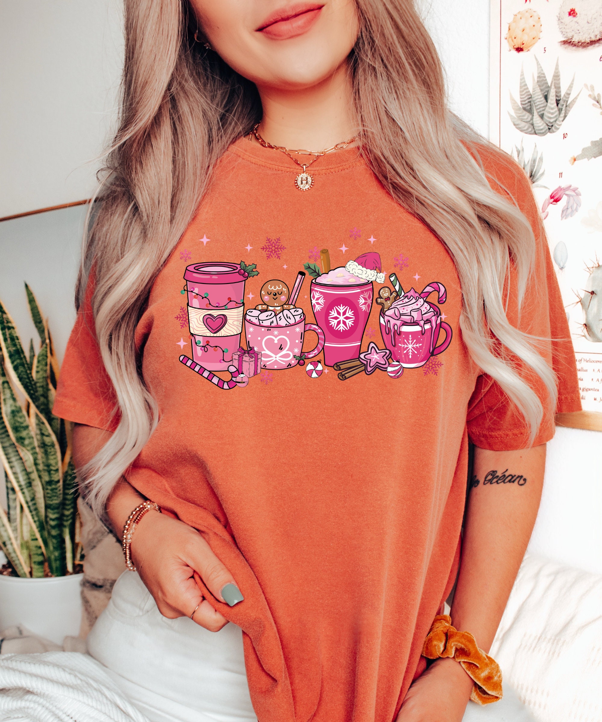 Christmas Coffee Shirt - Cozy Winter Women's Latte Shirt image 3