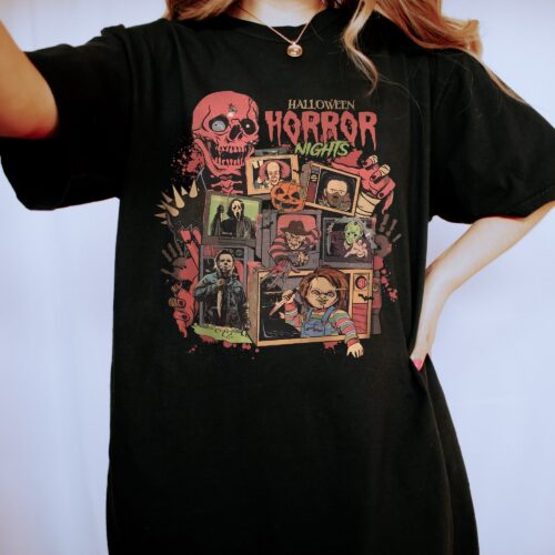 Halloween Horror Nights Shirt - Scary Movie Characters Tee image 0