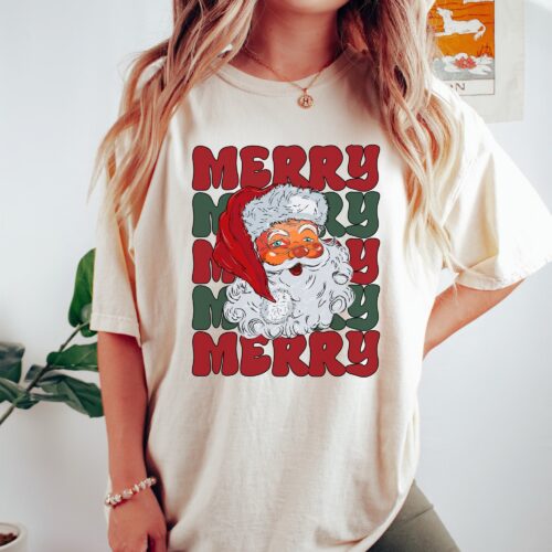 Santa Shirt - Festive Merry Christmas Sweatshirt Collection image 0