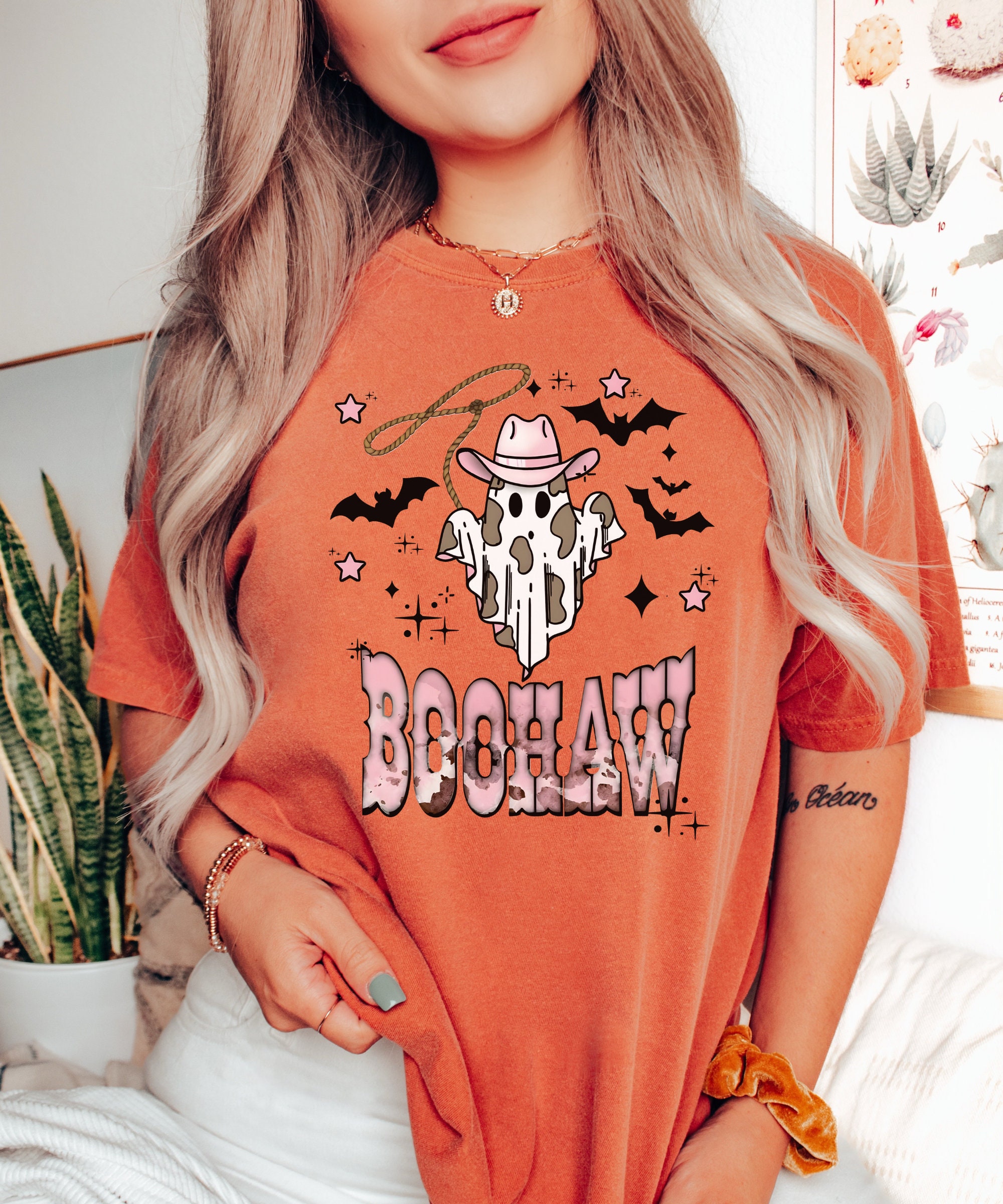 Halloween Boo Haw Shirt - Vintage Cowboy Halloween Sweatshirt image 1