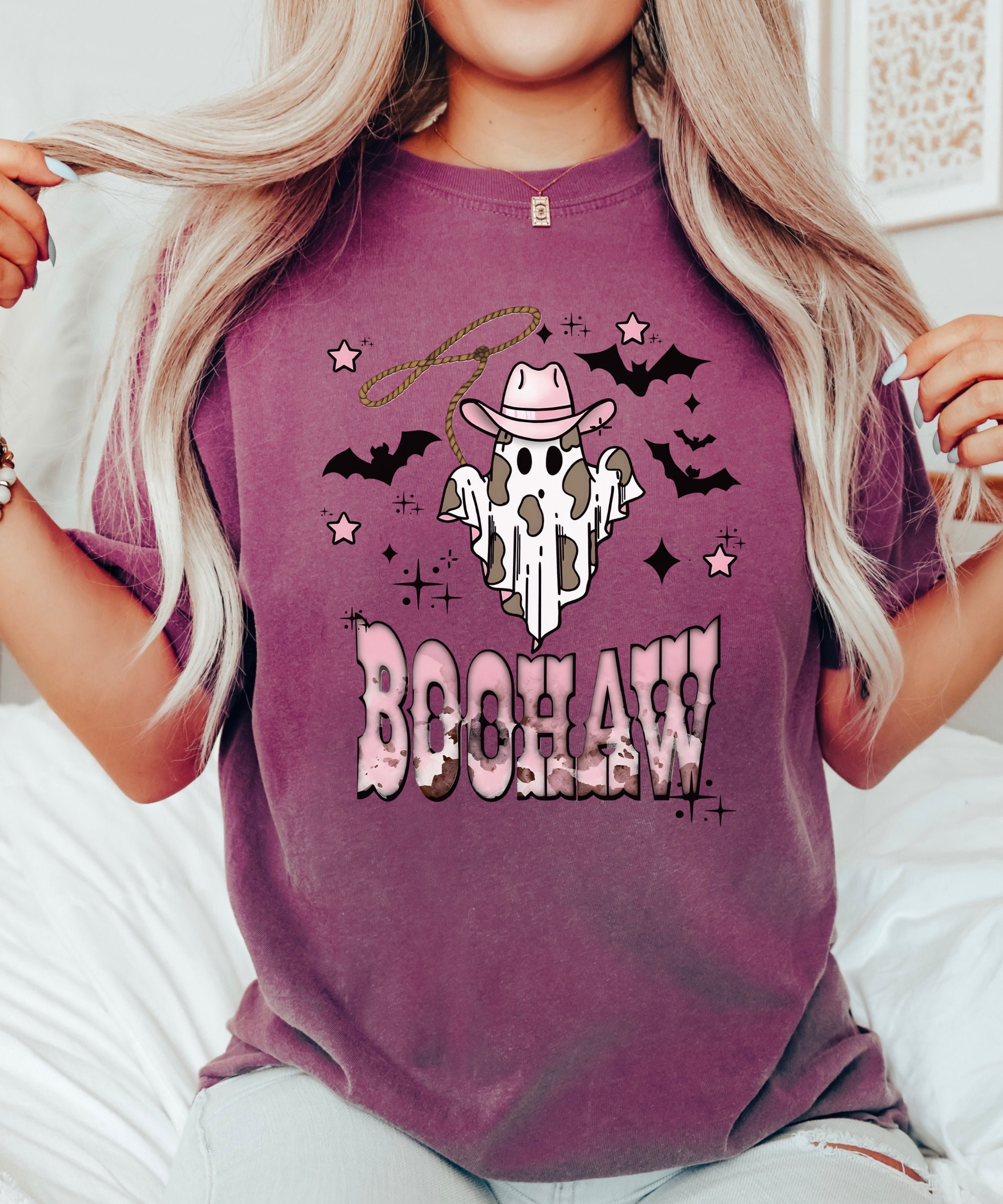 Halloween Boo Haw Shirt - Vintage Cowboy Halloween Sweatshirt image 6