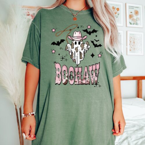 Halloween Boo Haw Shirt - Vintage Cowboy Halloween Sweatshirt image 0