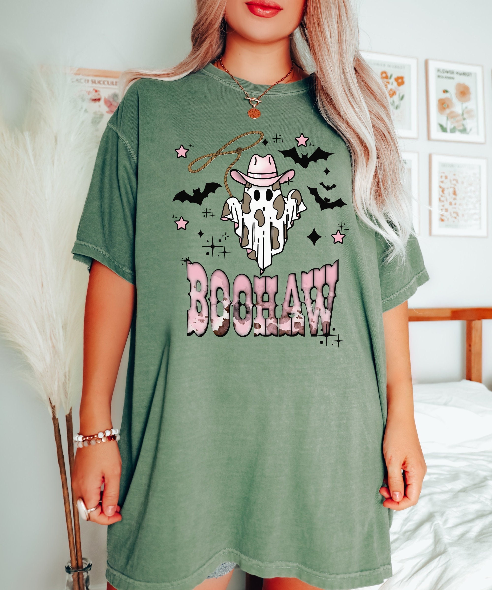 Halloween Boo Haw Shirt - Vintage Cowboy Halloween Sweatshirt image 0