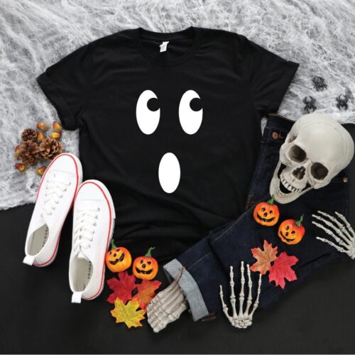 Halloween Family Tees: Ghost Pumpkin Faces for Party Fun image 0