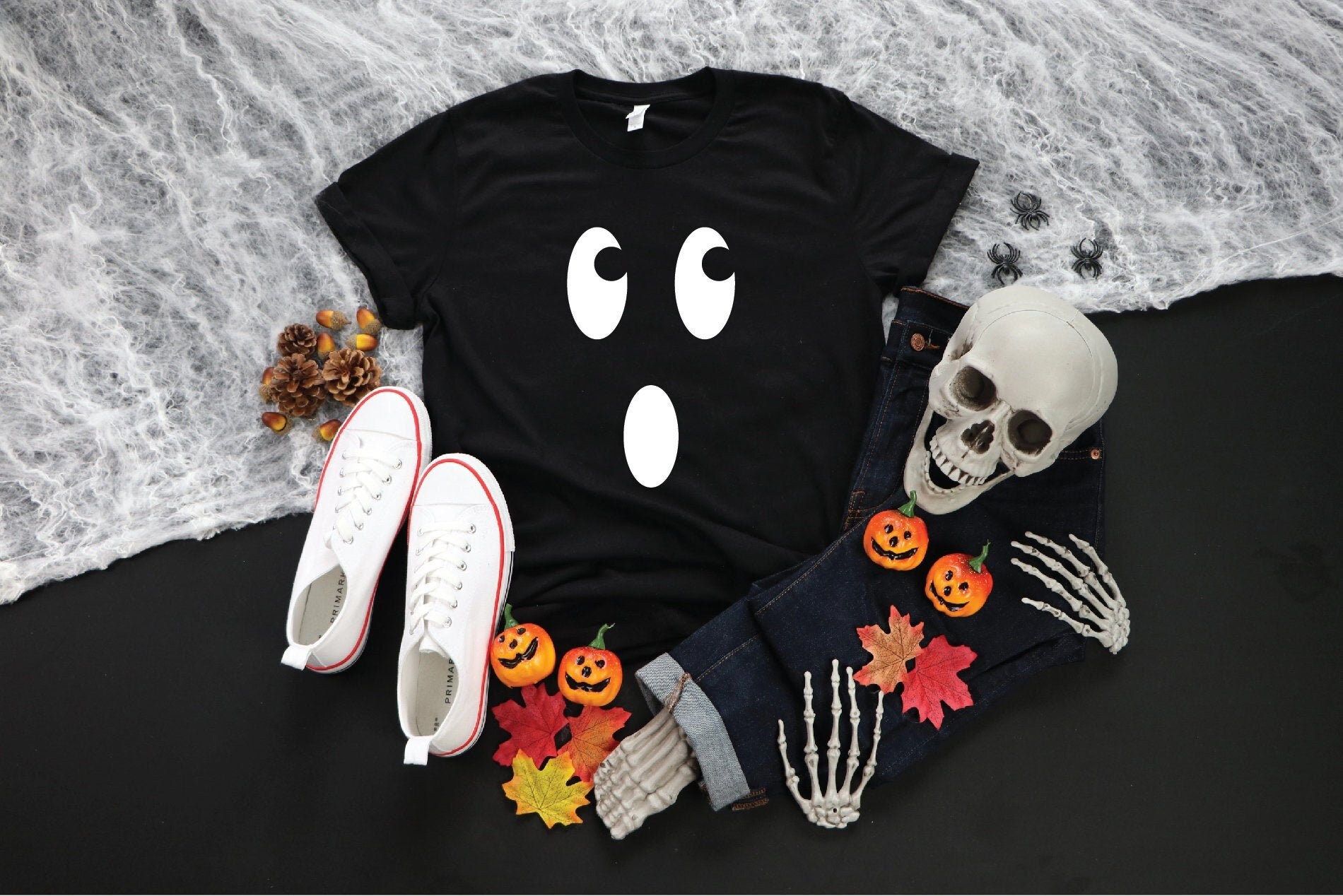 Halloween Family Tees: Ghost Pumpkin Faces for Party Fun image 0