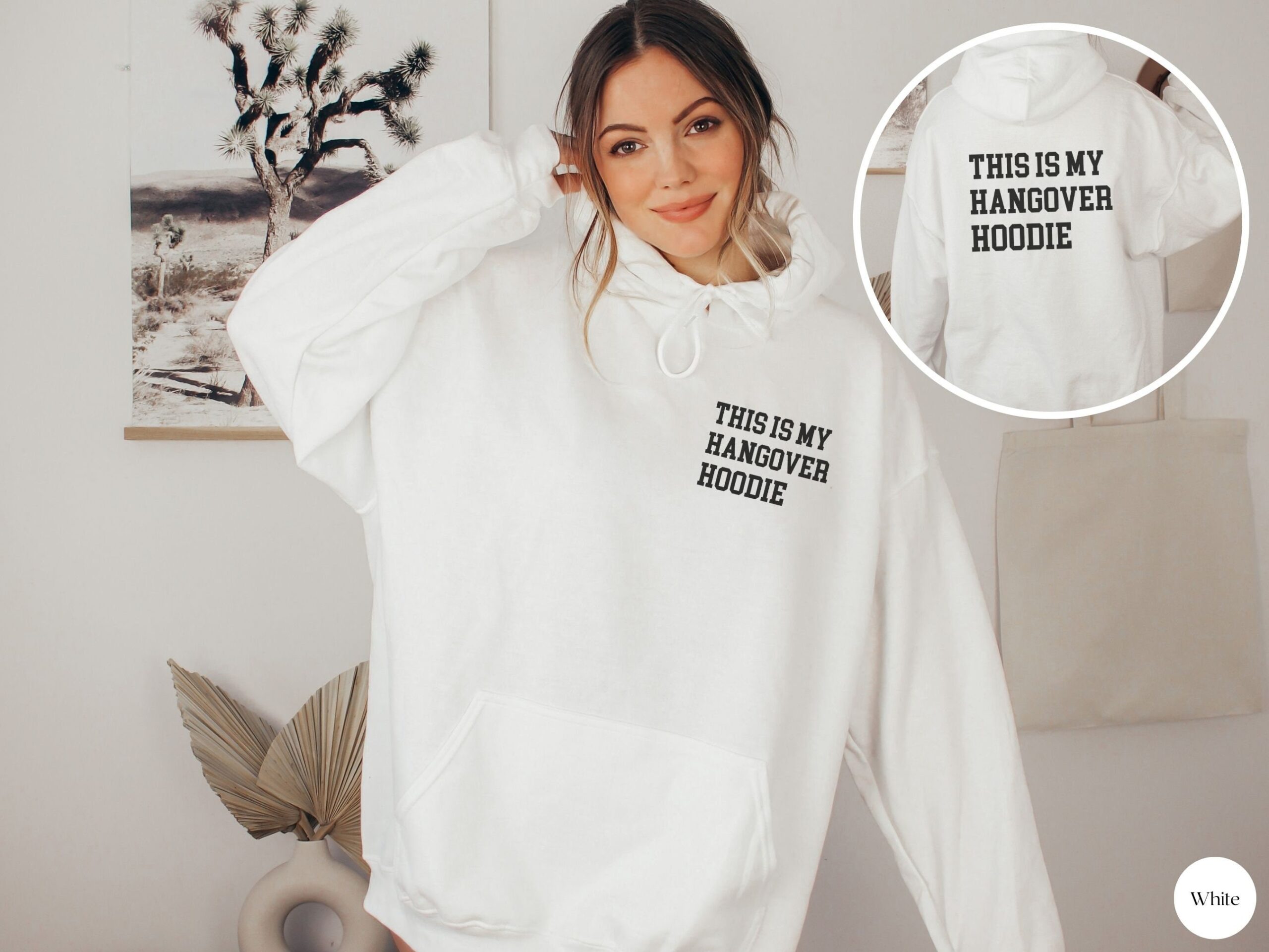 Hangover & Bride Hoodies - Fun Sarcastic Styles Bachelorette Hoodie image 3