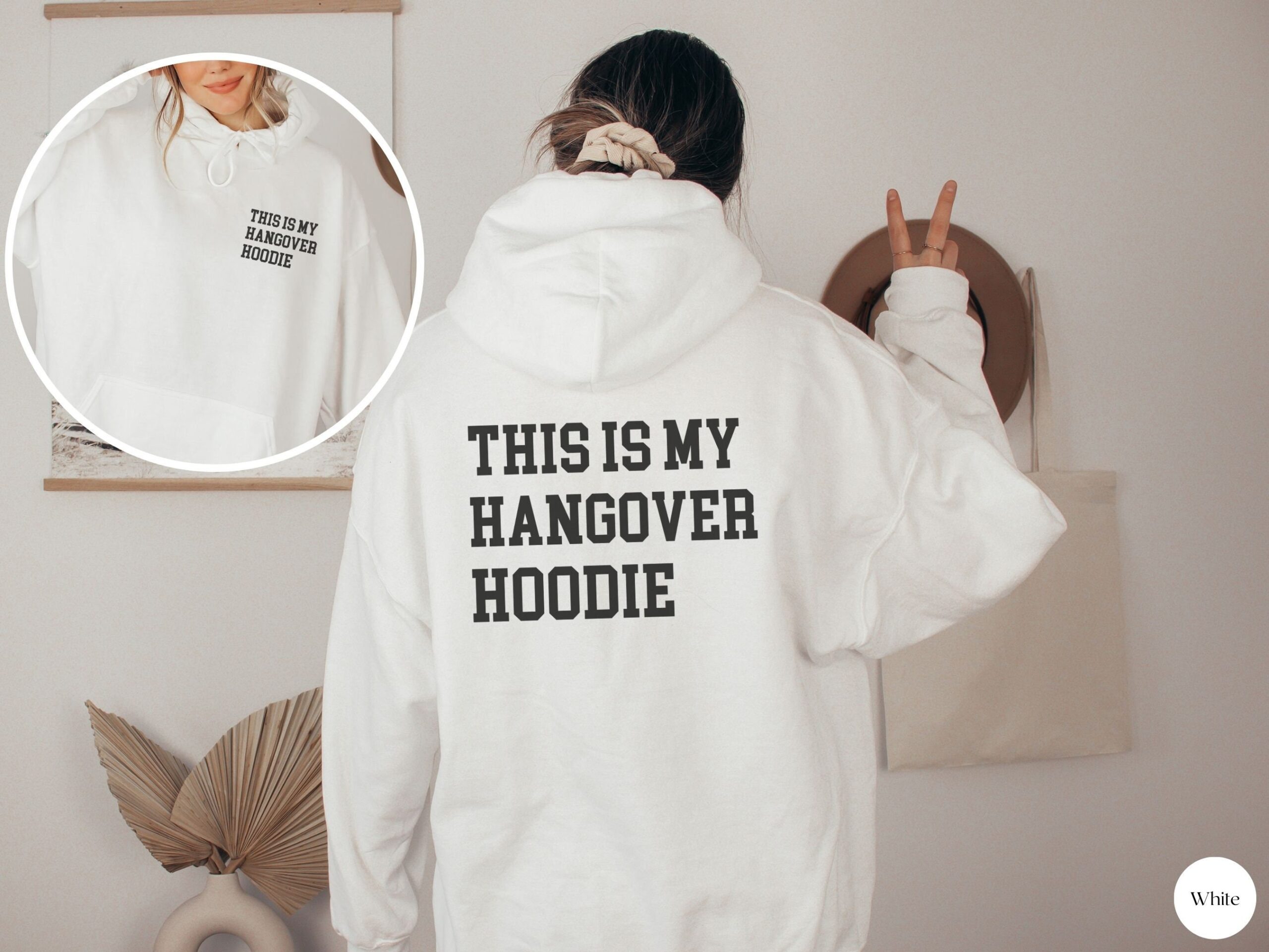 Hangover & Bride Hoodies - Fun Sarcastic Styles Bachelorette Hoodie image 4