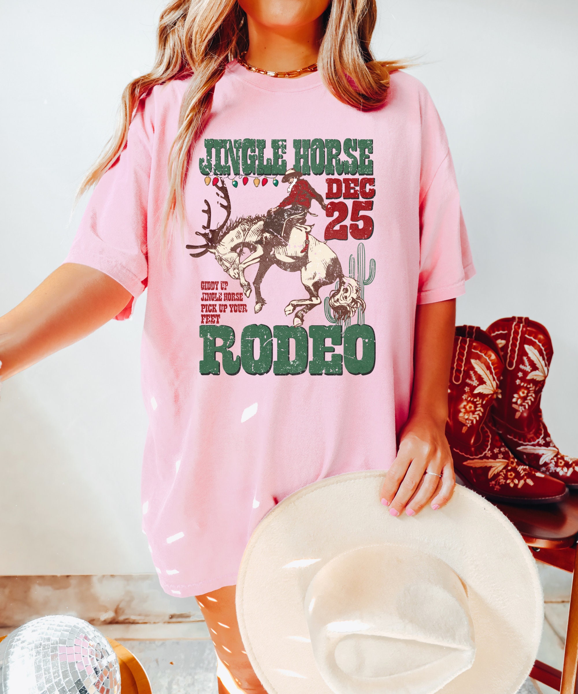 Jingle Horse Rodeo Shirt - Western Christmas for Women image 1