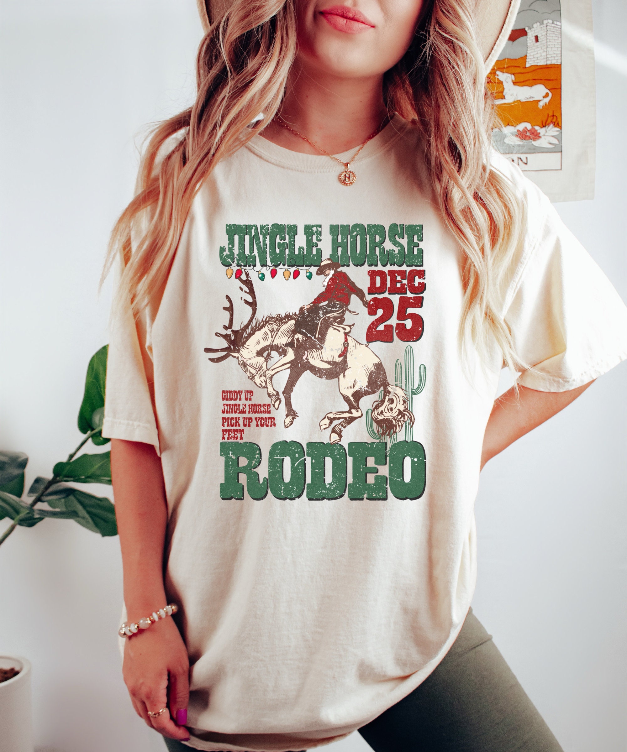 Jingle Horse Rodeo Shirt - Western Christmas for Women image 2