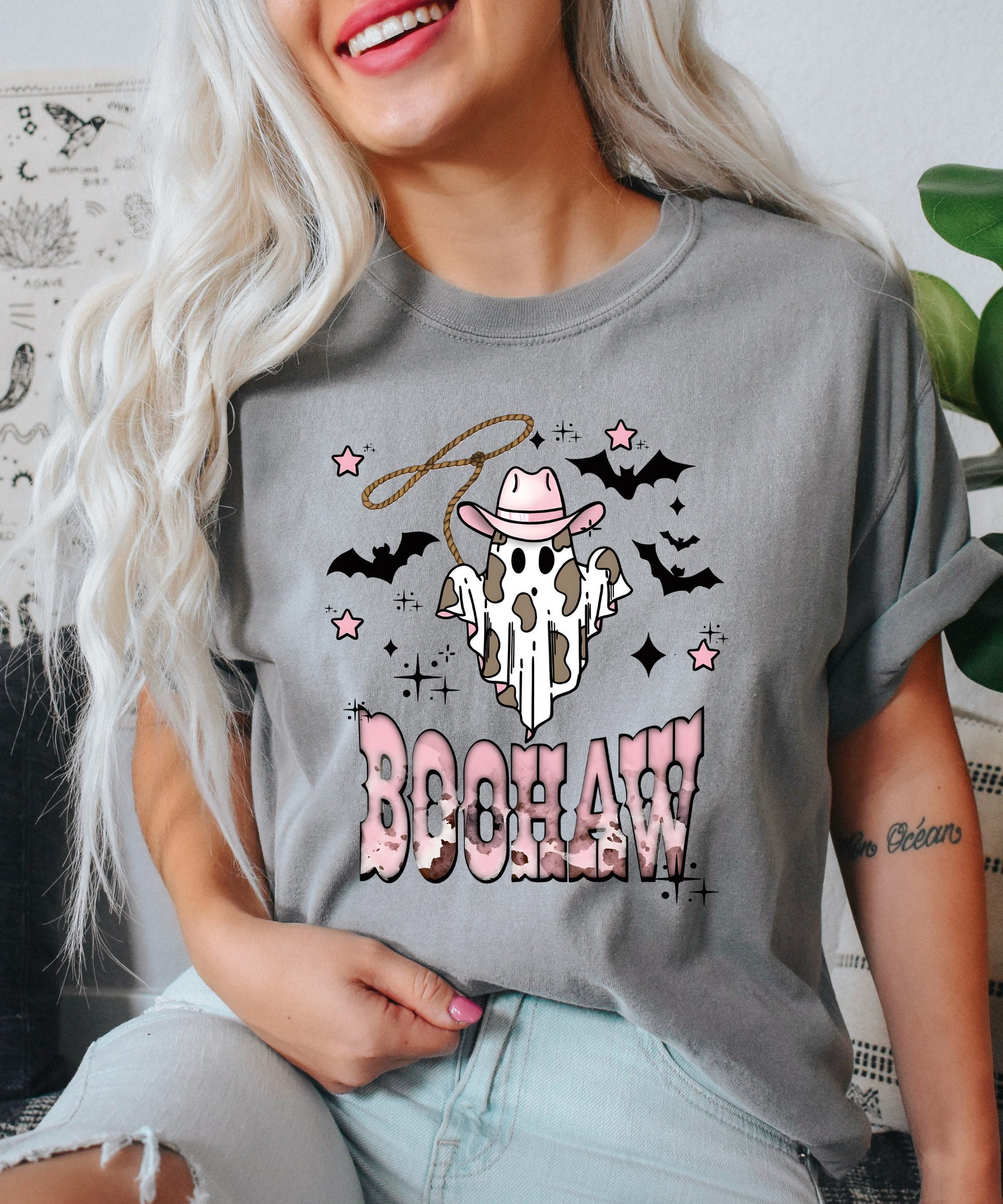 Halloween Boo Haw Shirt - Vintage Cowboy Halloween Sweatshirt image 4