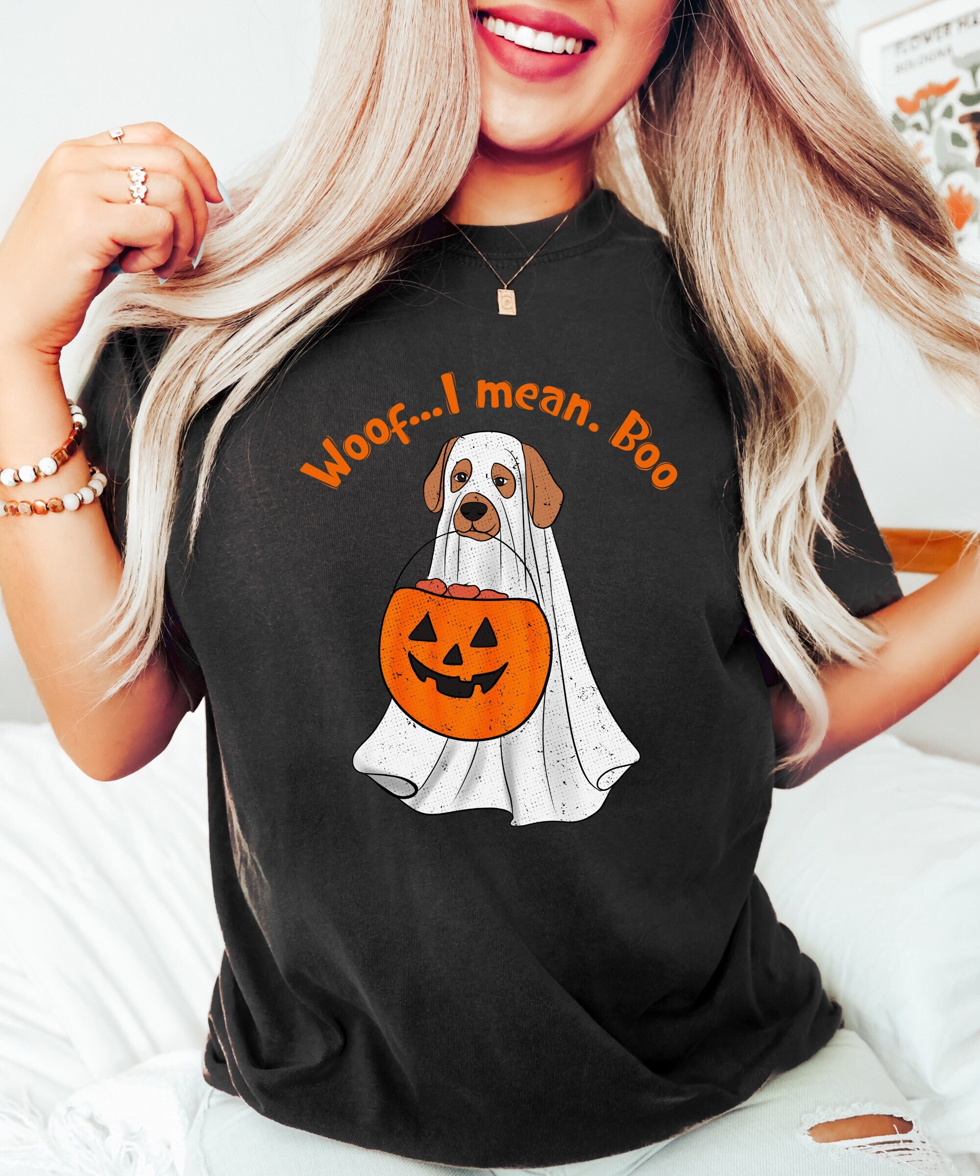 Halloween Ghost Dog Shirt - Funny Tee for Dog Lovers image 1