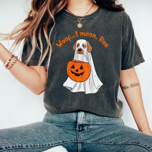 Halloween Ghost Dog Shirt - Funny Tee for Dog Lovers image 0