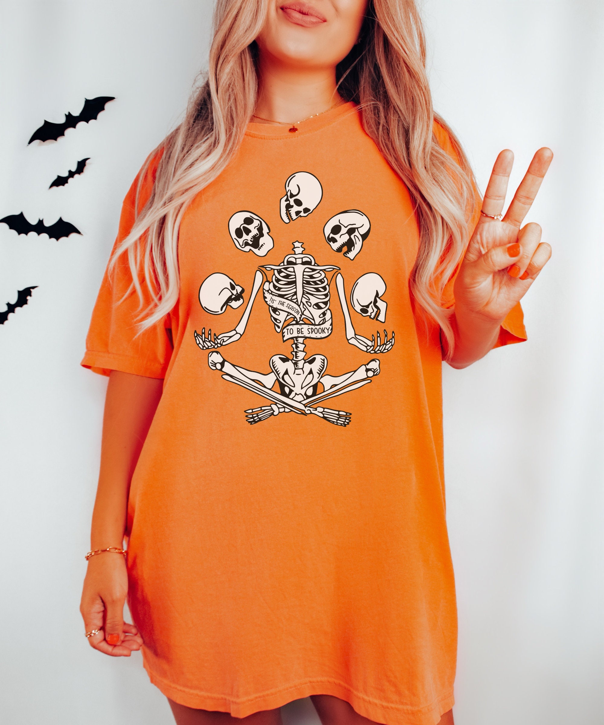 Skeleton Halloween Shirt - Spooky Season Fall Sweatshirt image 1