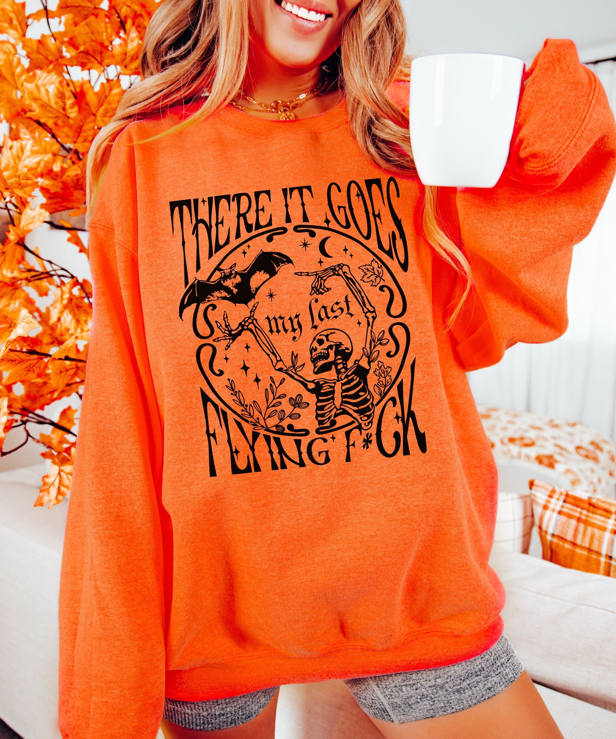 There It Goes My Last F*ck Shirt - Funny Halloween Skeleton Gift image 0