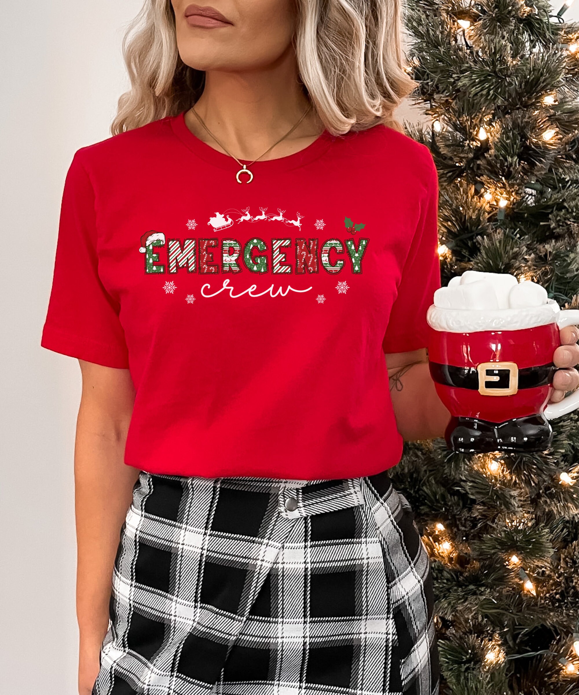 Christmas ER Nurse & Tech Shirts: Perfect Gift for Emergency Crew image 1