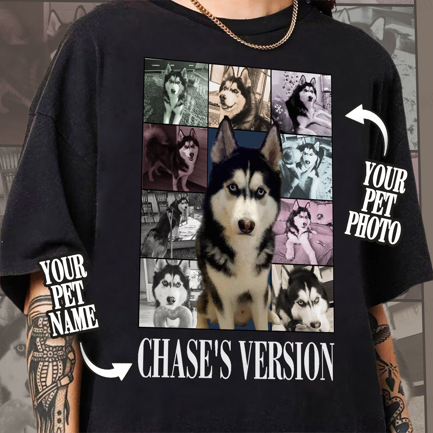 Custom Dog Shirts | Pet Portrait & Era's Tour Personalized Bootleg Tees image 1