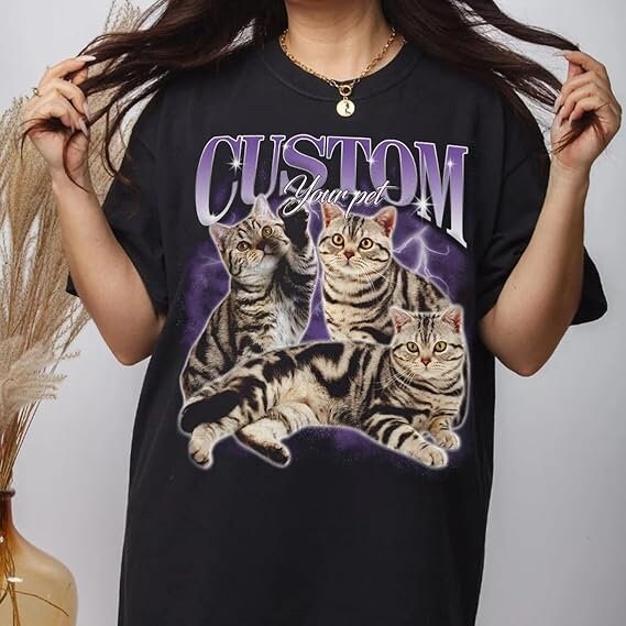 Custom Bootleg Rap Pet Shirt | 90s Vintage Graphics & Personalized Designs image 3