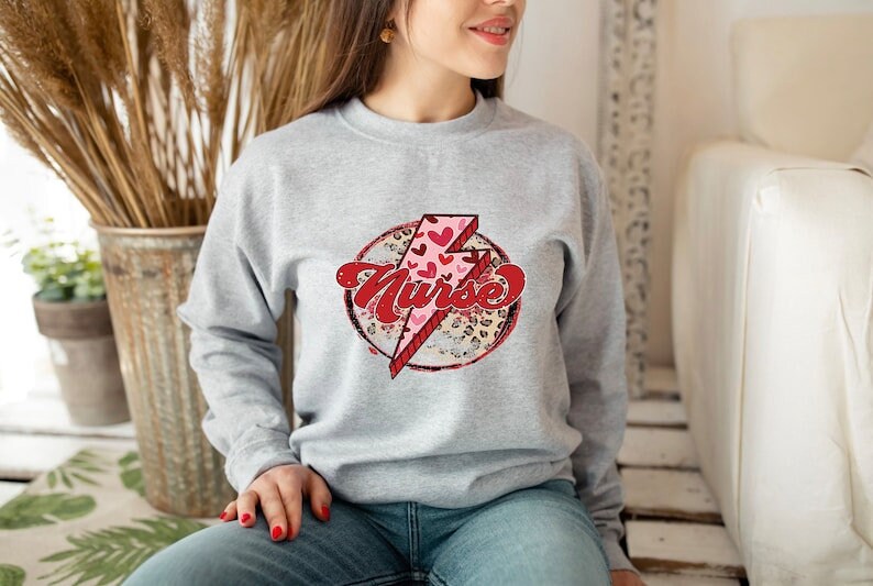 "Cardiac Nurse Floral Heart Tee: Perfect Christmas Nurse Gift" image 3