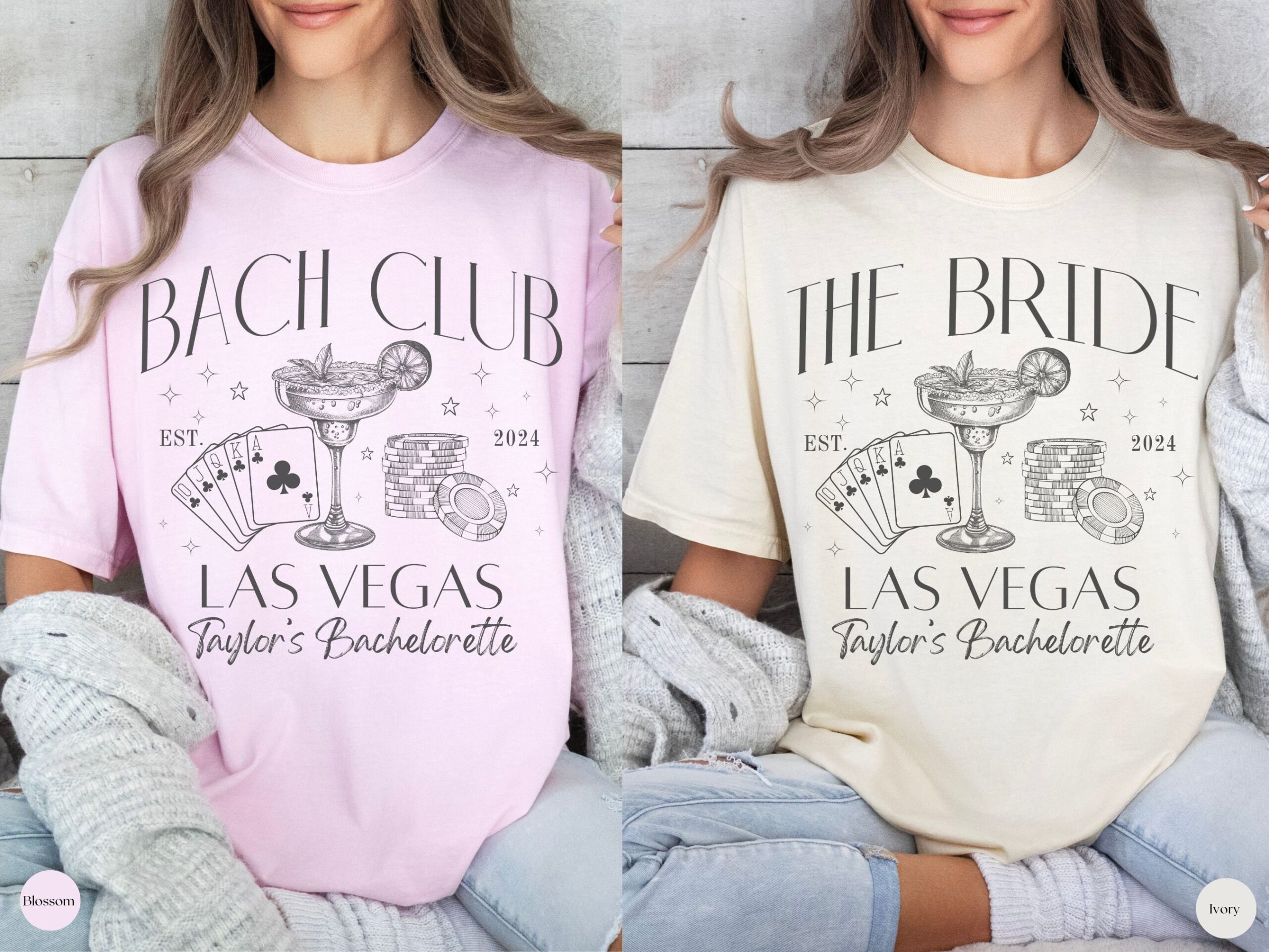 Custom Vegas Bachelorette Shirts - Personalized Party Tees image 3