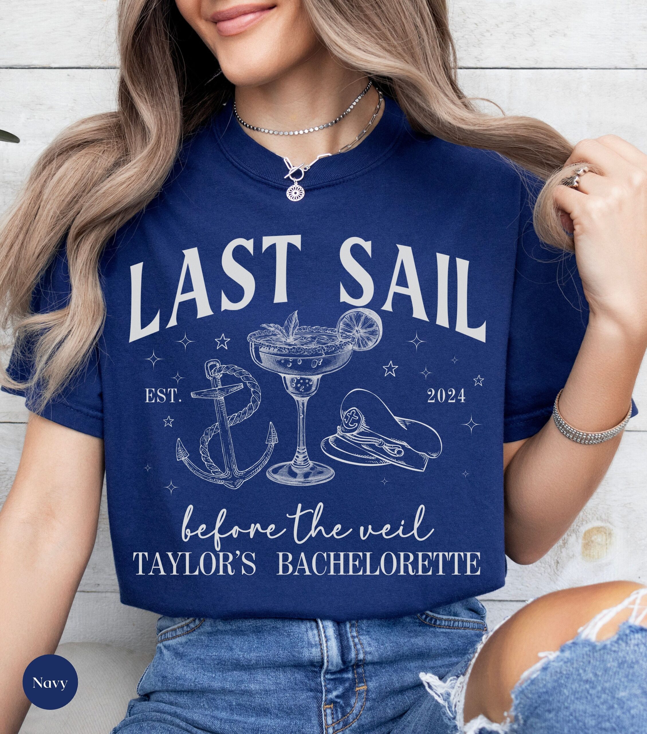 Nauti Bach Party Tees - Cruise Before Vows Nautical Bachelorette Party Shirt image 3