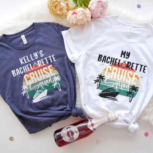 Nautical Bachelorette Cruise Shirts: Personalized Squad Tees image 0