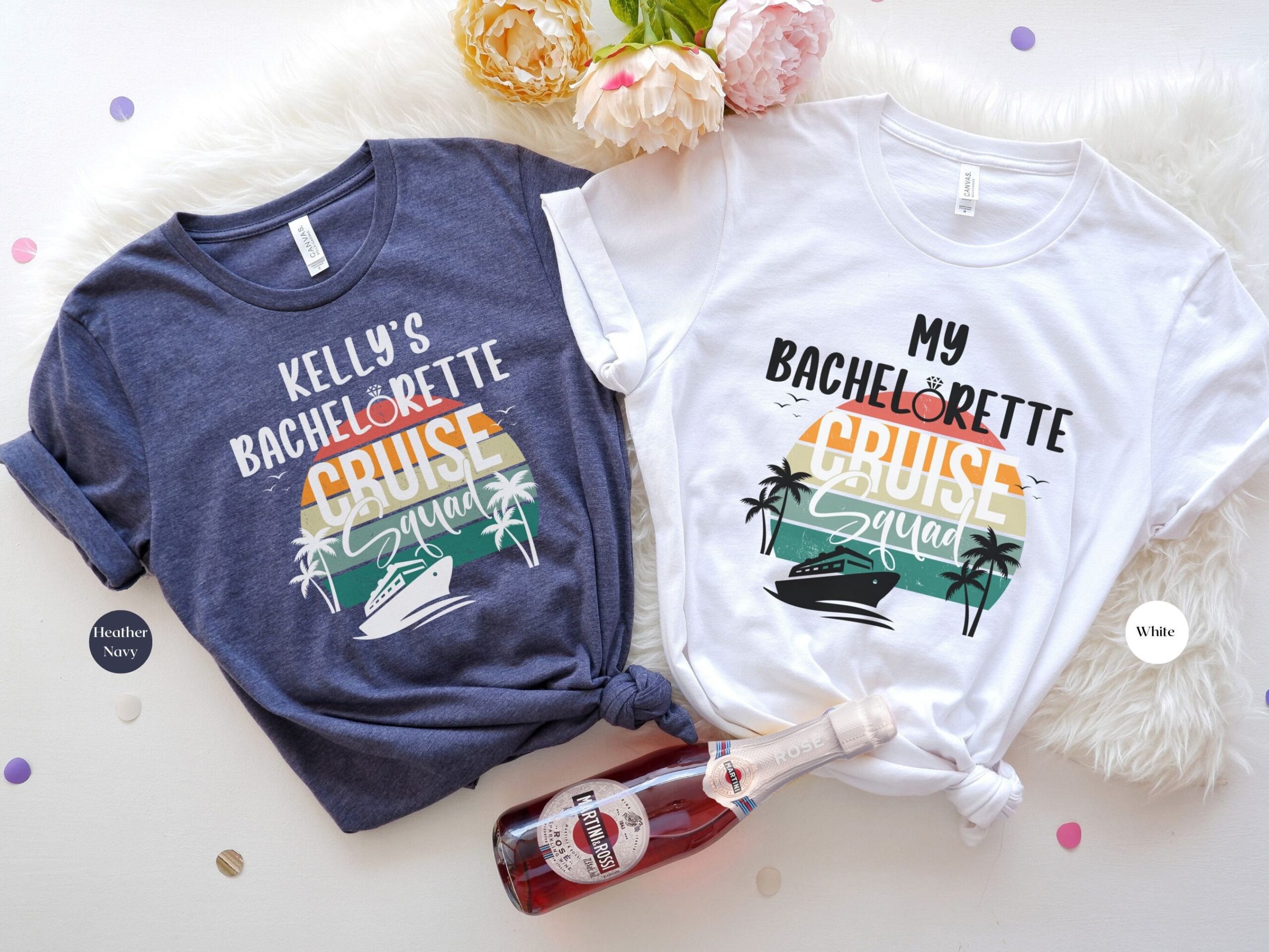 Nautical Bachelorette Cruise Shirts: Personalized Squad Tees image 0