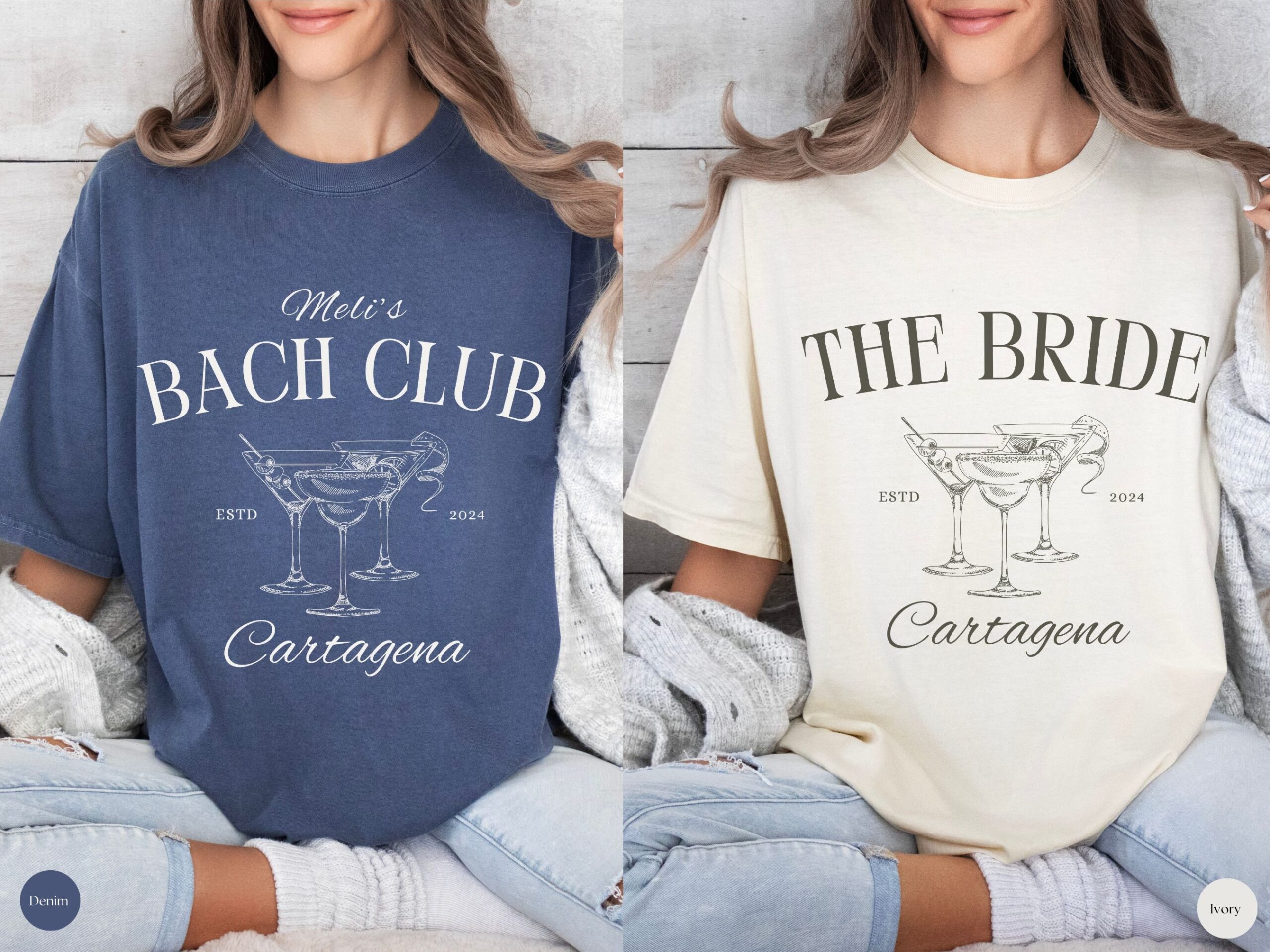 Customized Bachelorette Party Shirts - Bride & Bach Club Tees image 4