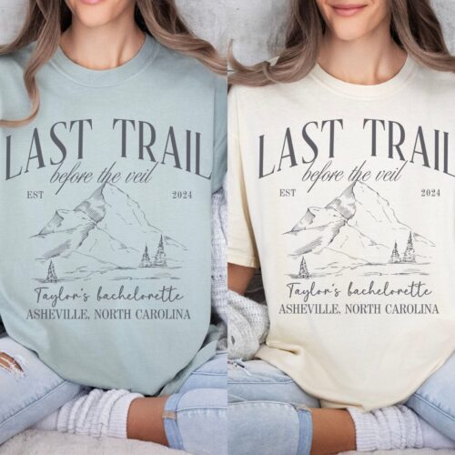 Bach Hike Tees - Last Trail Before Veil Mountain Bachelorette Party Camp Bach Shirt image 0