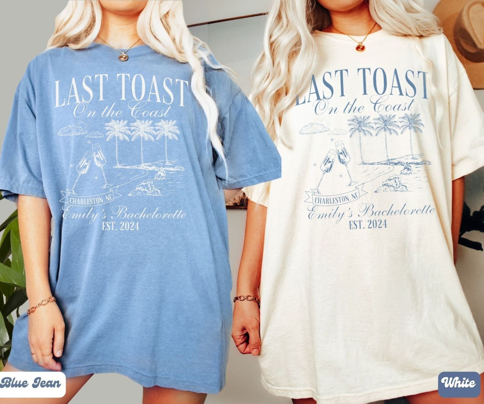 Beach Bachelorette Party Shirts - Last Coast Toast image 1