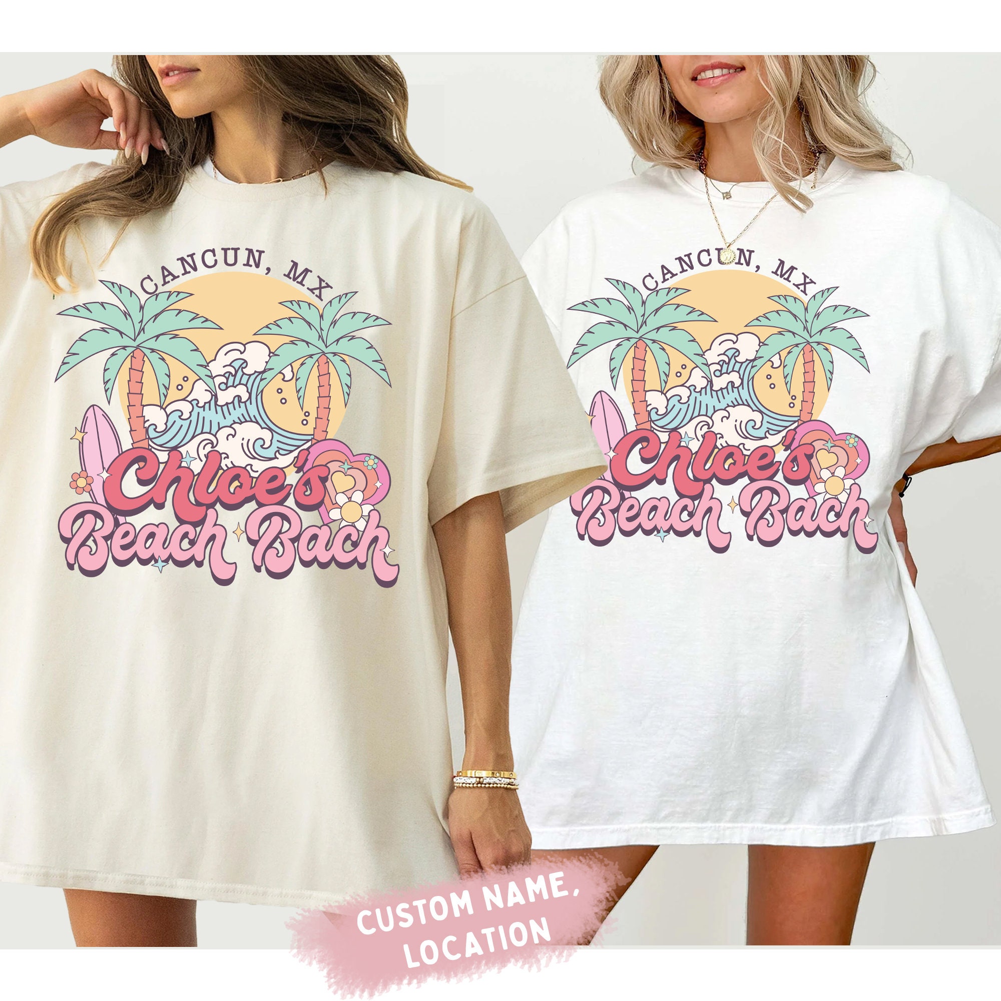 Custom Beach & Retro Bachelorette Shirts - Bridal Tees image 3