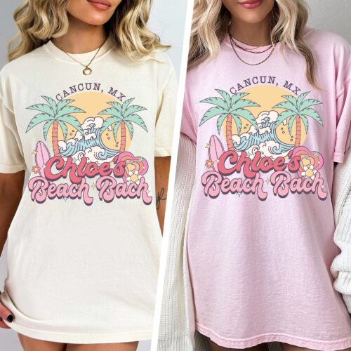 Custom Beach & Retro Bachelorette Shirts - Bridal Tees image 0