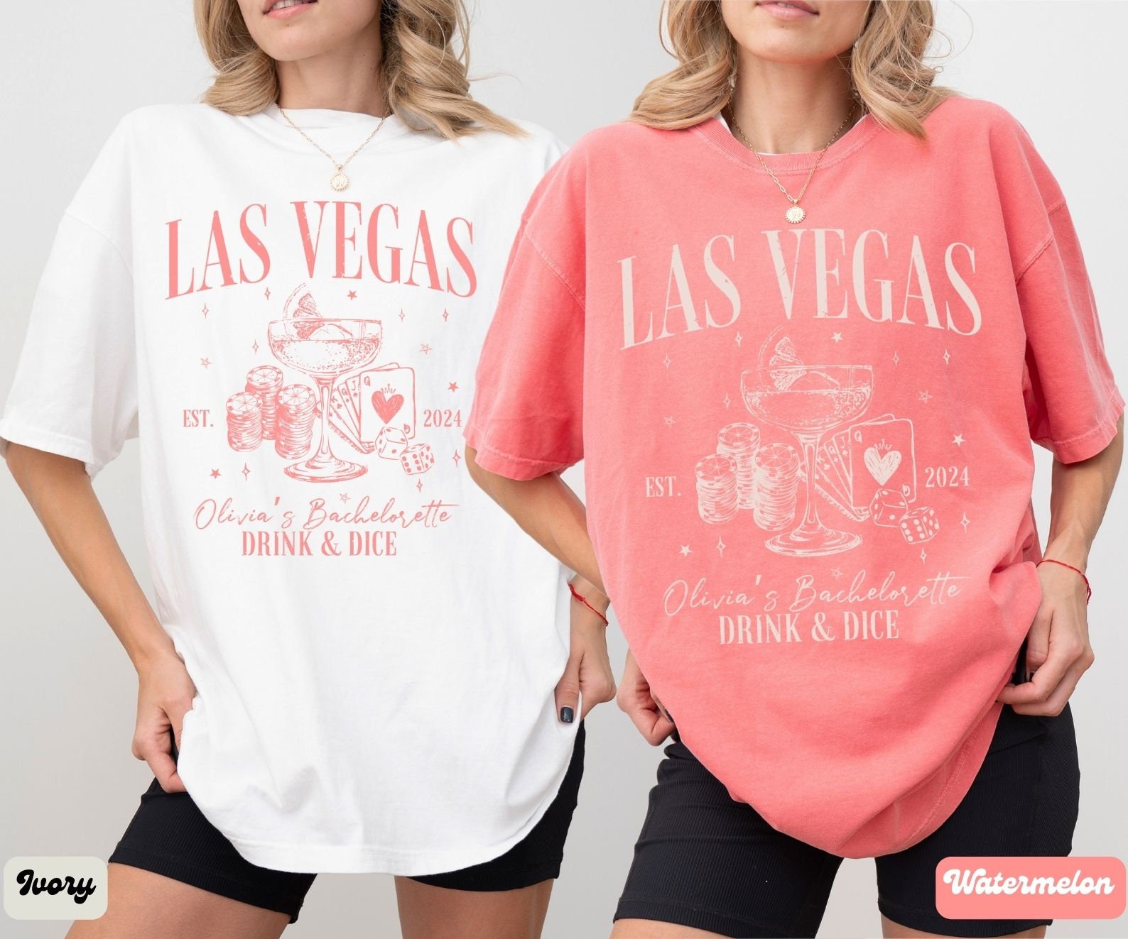 Retro Vegas Bachelorette: Casino Shirts & Custom Bridal Gifts image 6