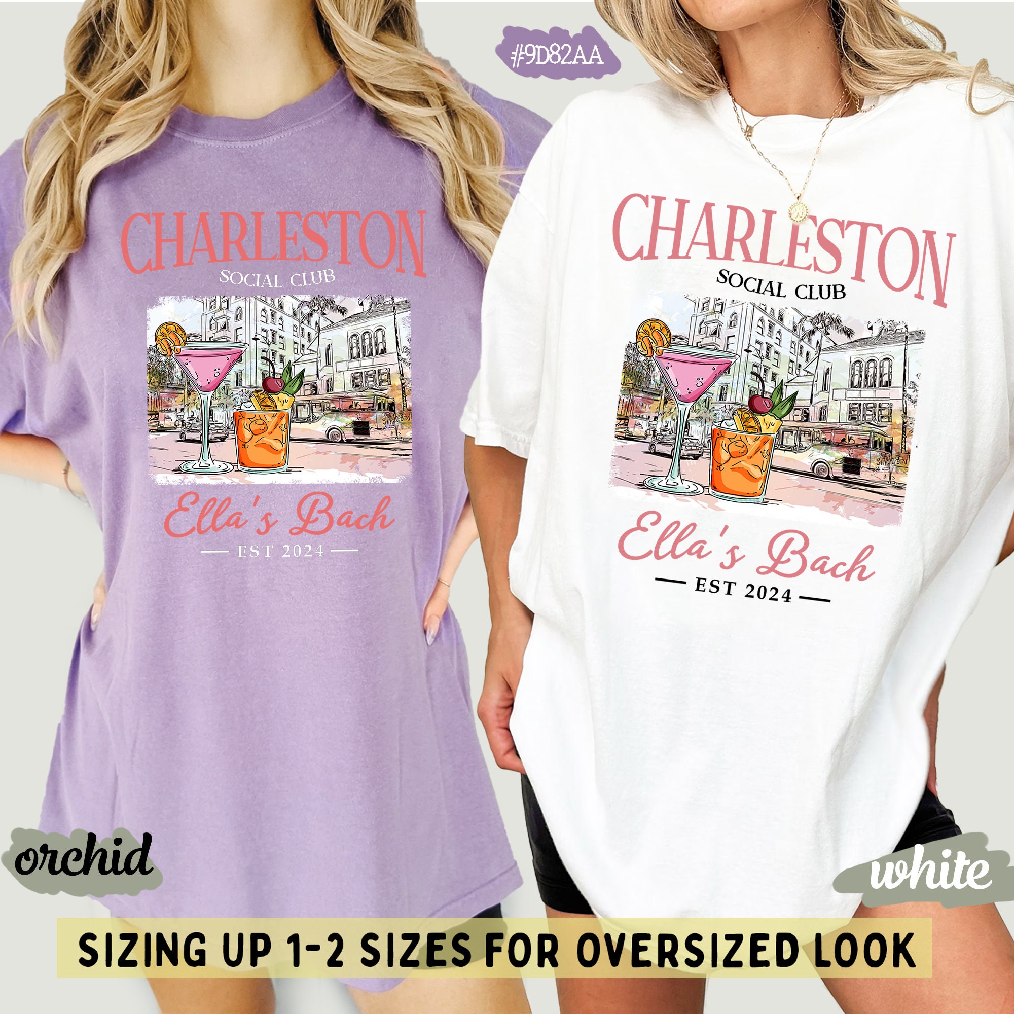 Luxury Charleston Cocktail Bachelorette & Bridesmaid Shirts image 2