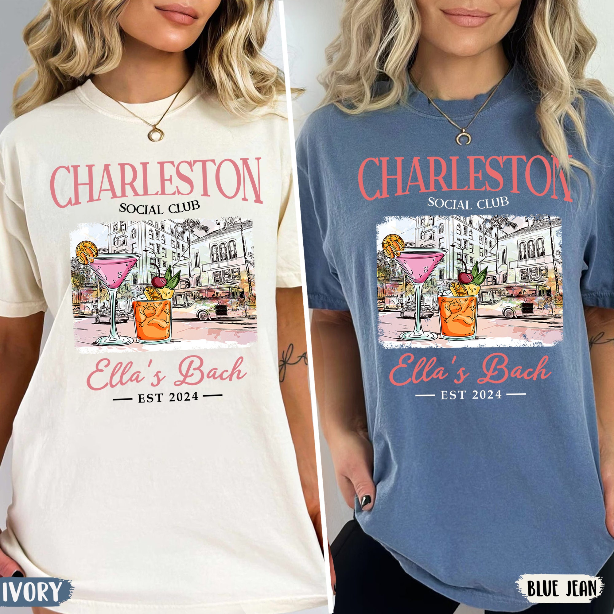 Luxury Charleston Cocktail Bachelorette & Bridesmaid Shirts image 4